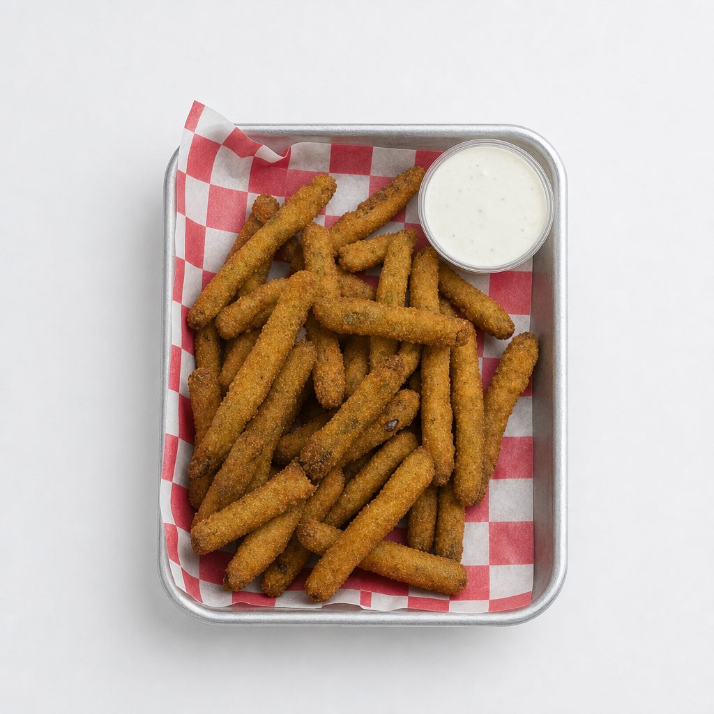 Fried Green Beans with Ranch.